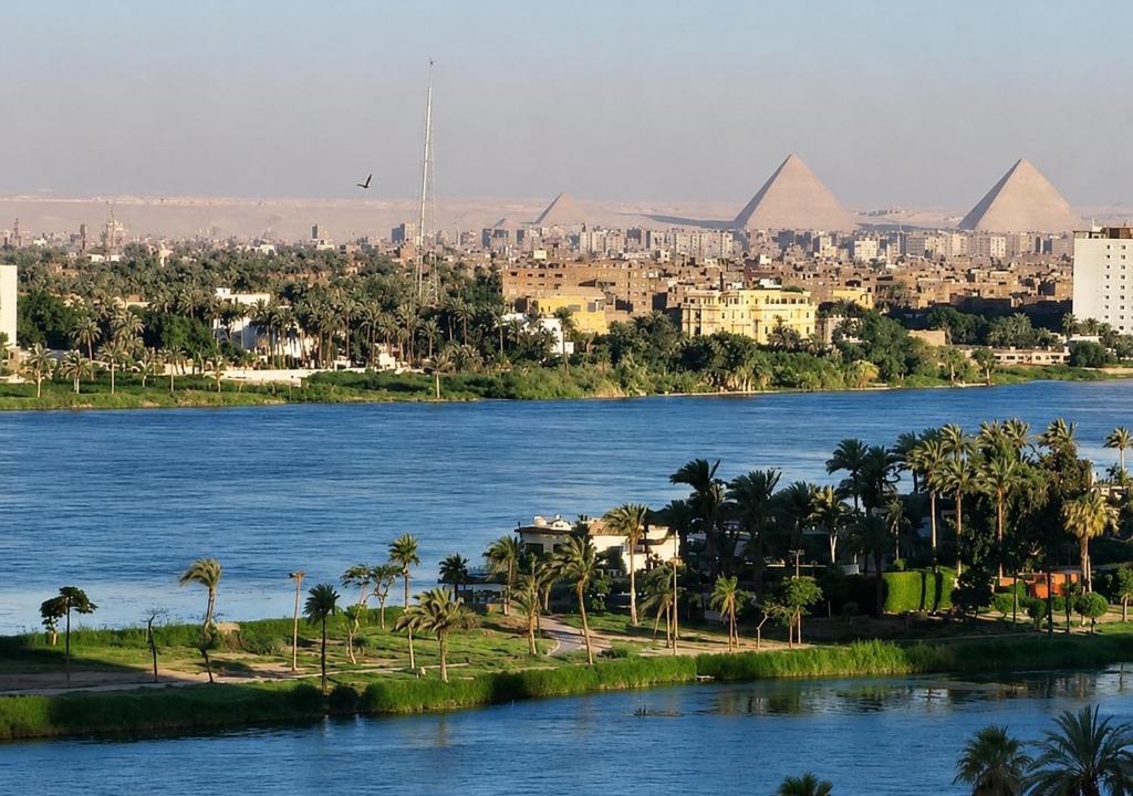 Maadi Apartment | Breathtaking Nile and Pyramids View - Maadi - 3BR