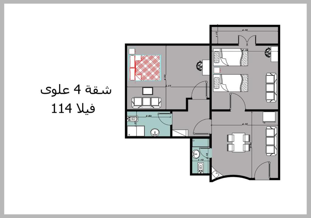 Marina El Alamein Apartment | First floor chalet 4 VILLA 114 2bed rooms and 2 bathrooms Green Beach