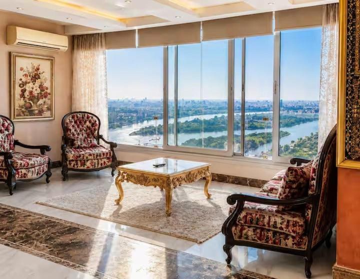 Maadi Apartment | Nile Front 3BR Maadi Balcony & Stunning Views Jacuzzi in Select Units