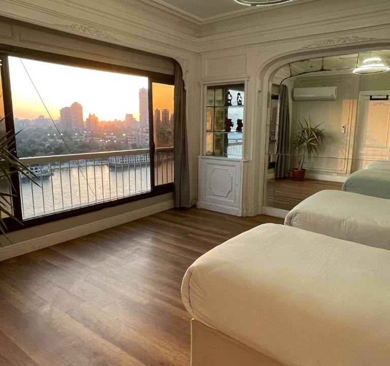Downtown Cairo Apartment | Stylish 3BR Apartment with Stunning Nile View