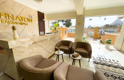 Kafrat al Jabal Hotel | AKHNATON Pyramids View Hotel With Rooftop Access & free airport pickup