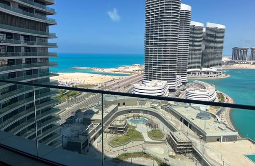 Marina El Alamein Apartment | Naya Suites; Luxury 2BR Panoramic Sea & Lagoon View, Beach Towers