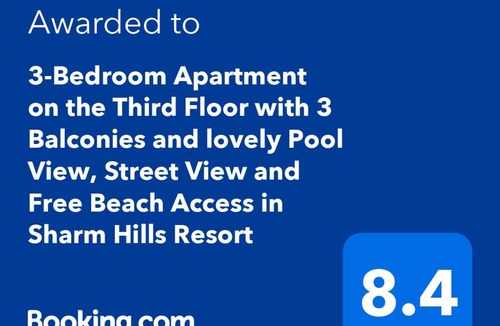 Ras Nasrani Apartment | Sharm Hills 3BR with Pool View and Free Beach Access