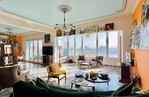 Garden City Apartment | The Magnificent Retro Nile Loft/Zamalek View