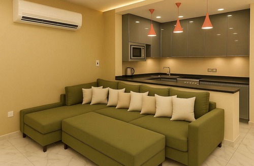 Al-Manasrah Ski Chalet | Tranquil Chalet Retreat in Port Said with City Views