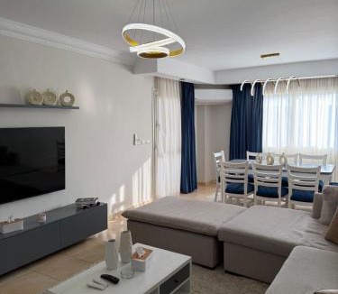 Madinaty Apartment | White Luxe 3BR - 5- stars Hotel Feel - Madinaty