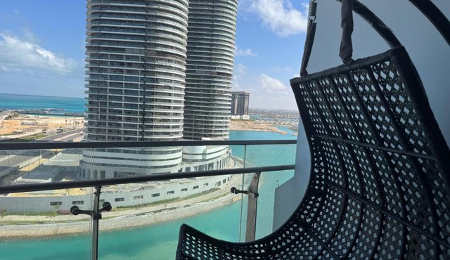 أبراج العالمين الجديدة - Alamein Towers 2-Bedroom Chalet Panoramic Sea View