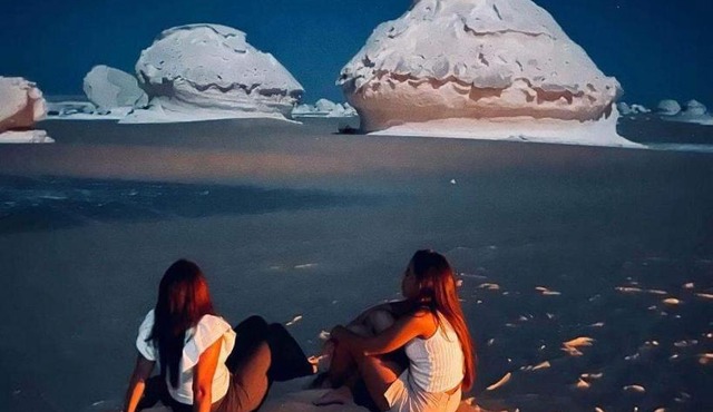 Overnight camping at white desert , white desert safari trip in El Alamein