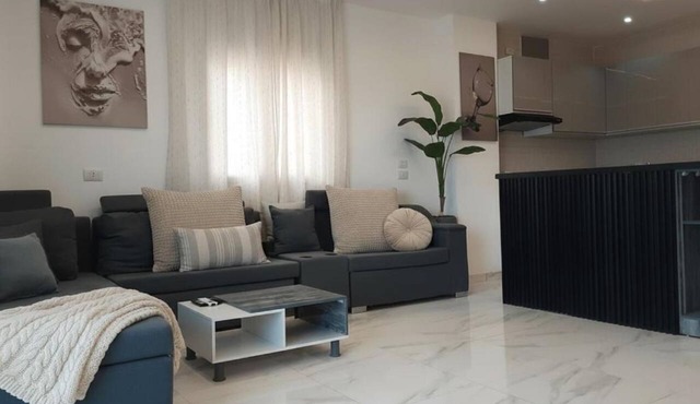 stylish gray apartment sea view 201 in Red Sea Governorate