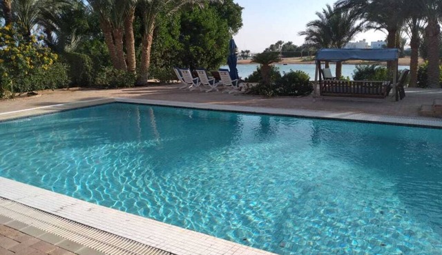 White villa with a private pool, direct beach access, 5 minutes from the El Gouna Golf Course in EL GOUNA