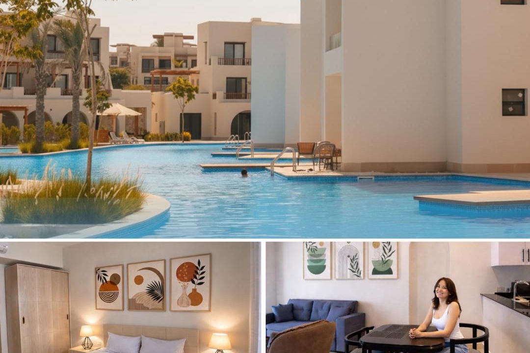 Makadi Bay Apartment | Stylish Makadi Heights 2BR Chalet Lagoon-front