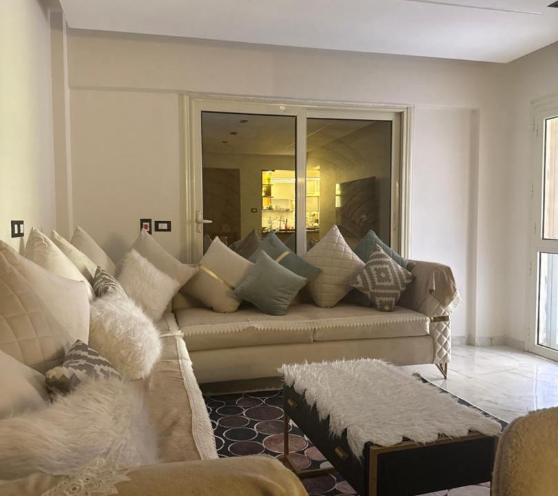 Sheikh Zayed City Apartment | Apartment with a garden on the ground floor, hotel furnishings