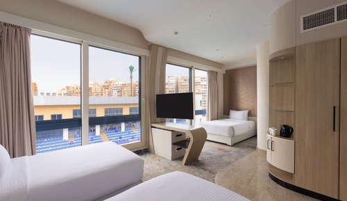 Premium Room, 3 Twin Beds, Pool View