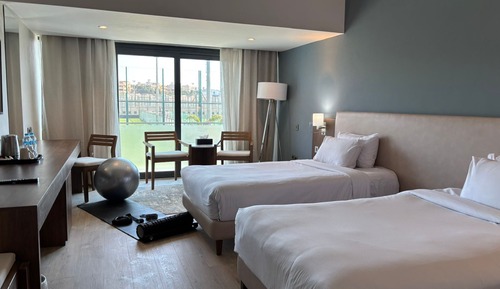 Sports Room Twin Beds Patio View