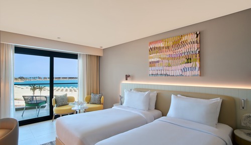Room, 2 Twin Beds, Sea View