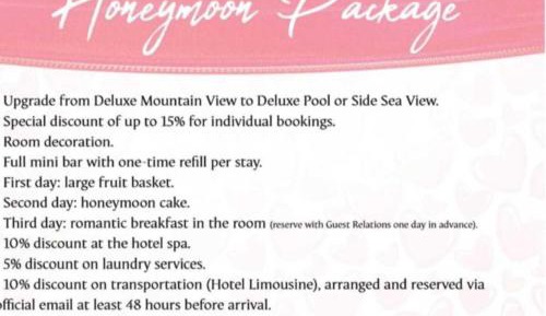 Honeymoon Deluxe Room