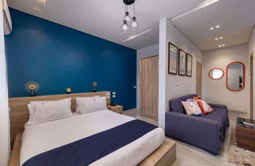 New Cairo Apartment | Modern Studio with Private Garden and Retro Charm in New Cairo
