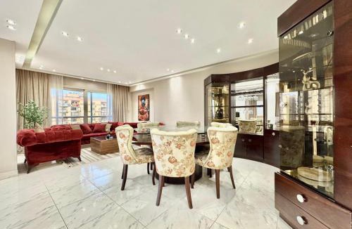 Nasr City Apartment | Bright 3BR Nasr City Stay Balcony and BBQ