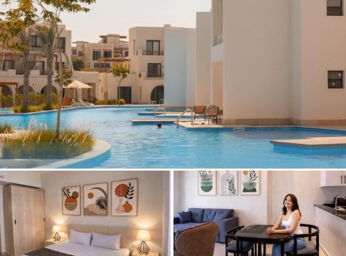 Stylish Makadi Heights 2BR Chalet Lagoon-front