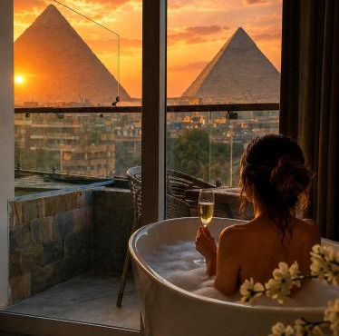 Eyes of horus pyramids view in Cairo