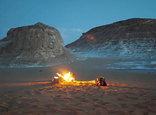 Overnight camping at white desert , white desert safari trip in Hurghada