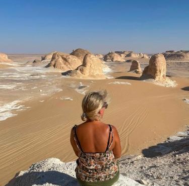 white desert safari camp in Qasr Al Farafirah