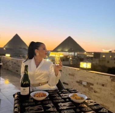 New Villa Hathor pyramids view in Cairo