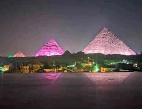 Sunset of Thebes Pyramids View in Cairo