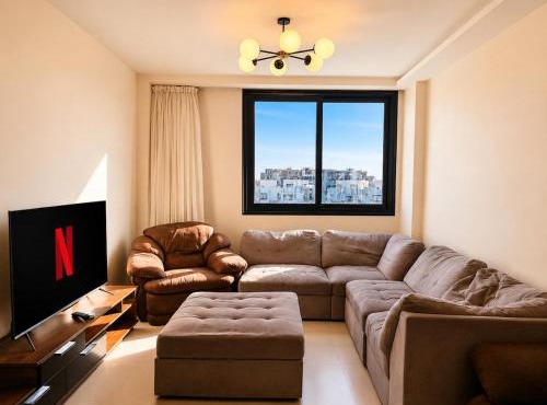 2BR Apartment with Pool View Zahra l Sidi Abd El Rahman in Alexandria